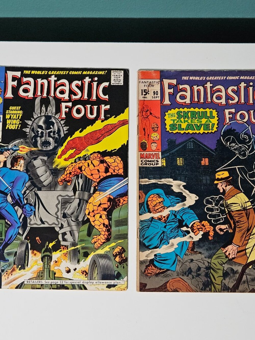 Fantastic Four #80 & #90 Marvel Comics 1969 Lot of 2 SIlver-Age 1st Tomazooma